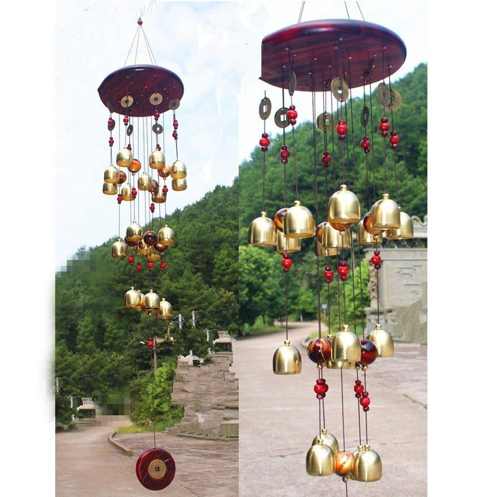 Chuông gió Đồng 10/13/ Bằng Gỗ gụ Đỏ Chuông, chuông phong thủy 206827 206828