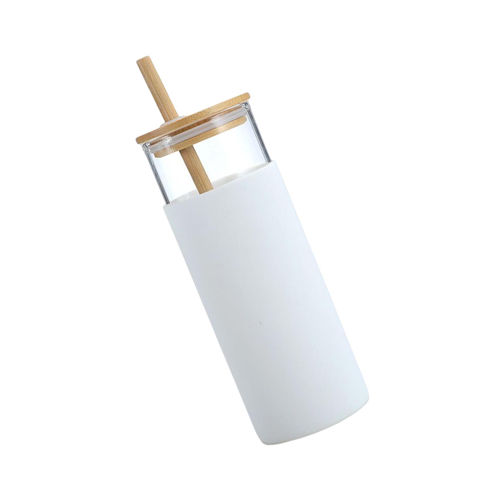 Bamboo Lid Glass Cup High Borosilicate Bamboo Lid for Takeaway Tea