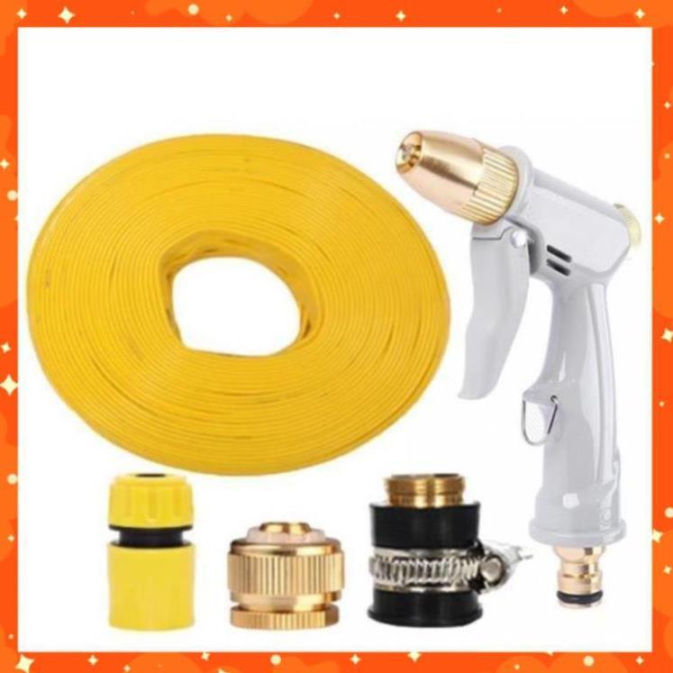 Bộ dây vòi xịt nước tưới cây rửa xe,tăng áp 3 lần, loại 7-10m 206846