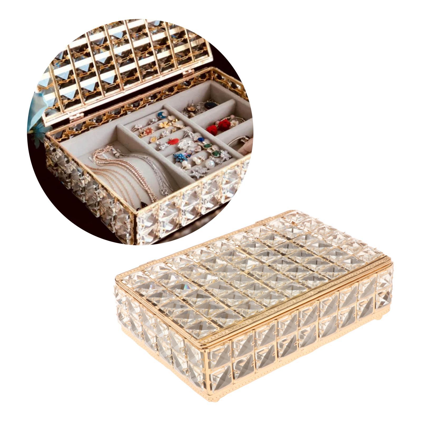 Small Jewelry Box for Women Travel Jewelry Organizer for Necklace Earring Rings Jewelry Holder Case Bangle Trinkets Organizer