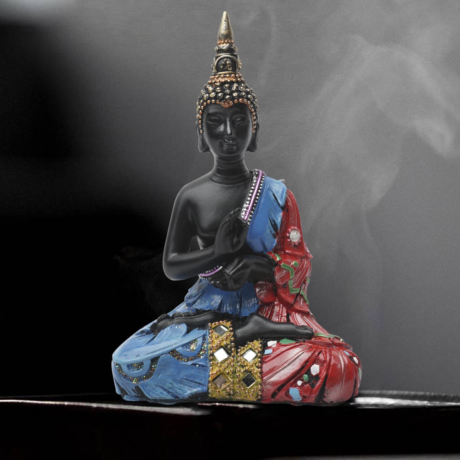 Thai Buddha Statue for Home, 7" Buddha Statue Collectibles and Figurines, Meditation Decor, Spiritual Living Room Decor, Yoga Zen Decor
