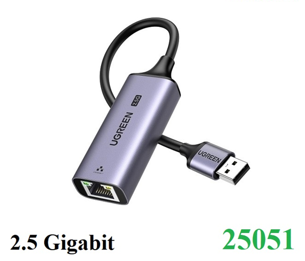 Cáp chuyển đổi USB-A 3.0 sang RJ45 2.5 Gigabit Ugreen 25051 - Hàng chính hãng