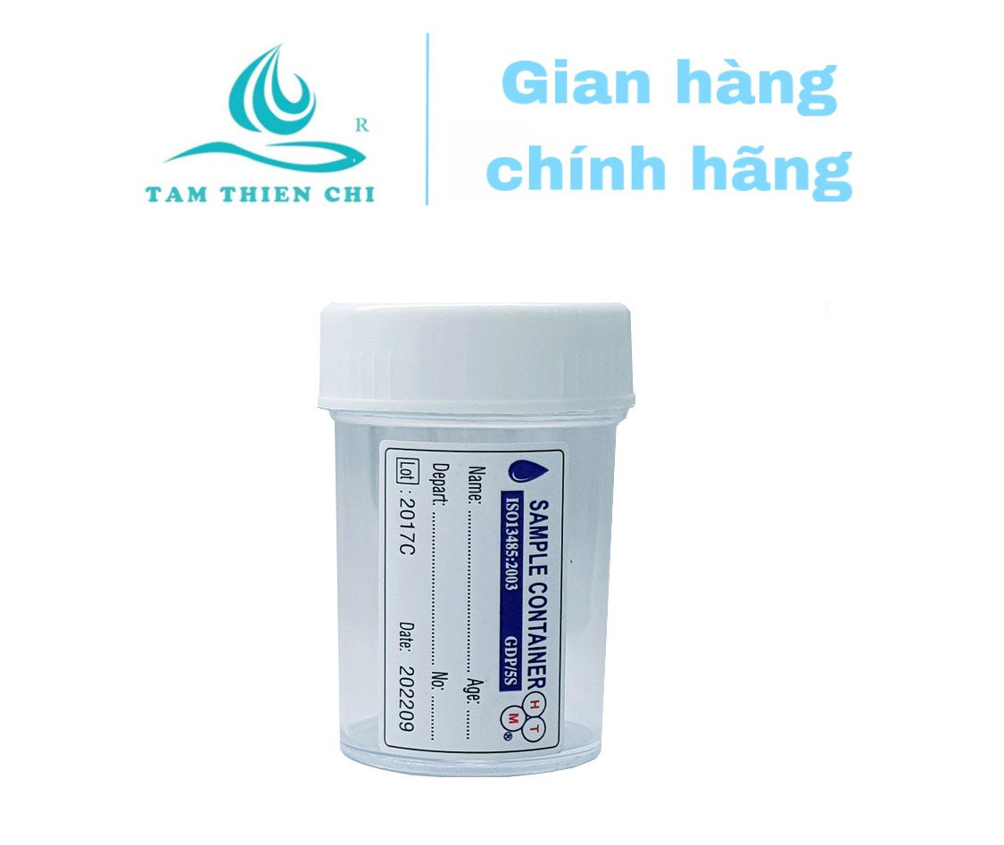 Lọ đựng mẫu bệnh phẩm Nắp trắng có nhãn 55ml Hồng Thiện Mỹ Túi 10 cái