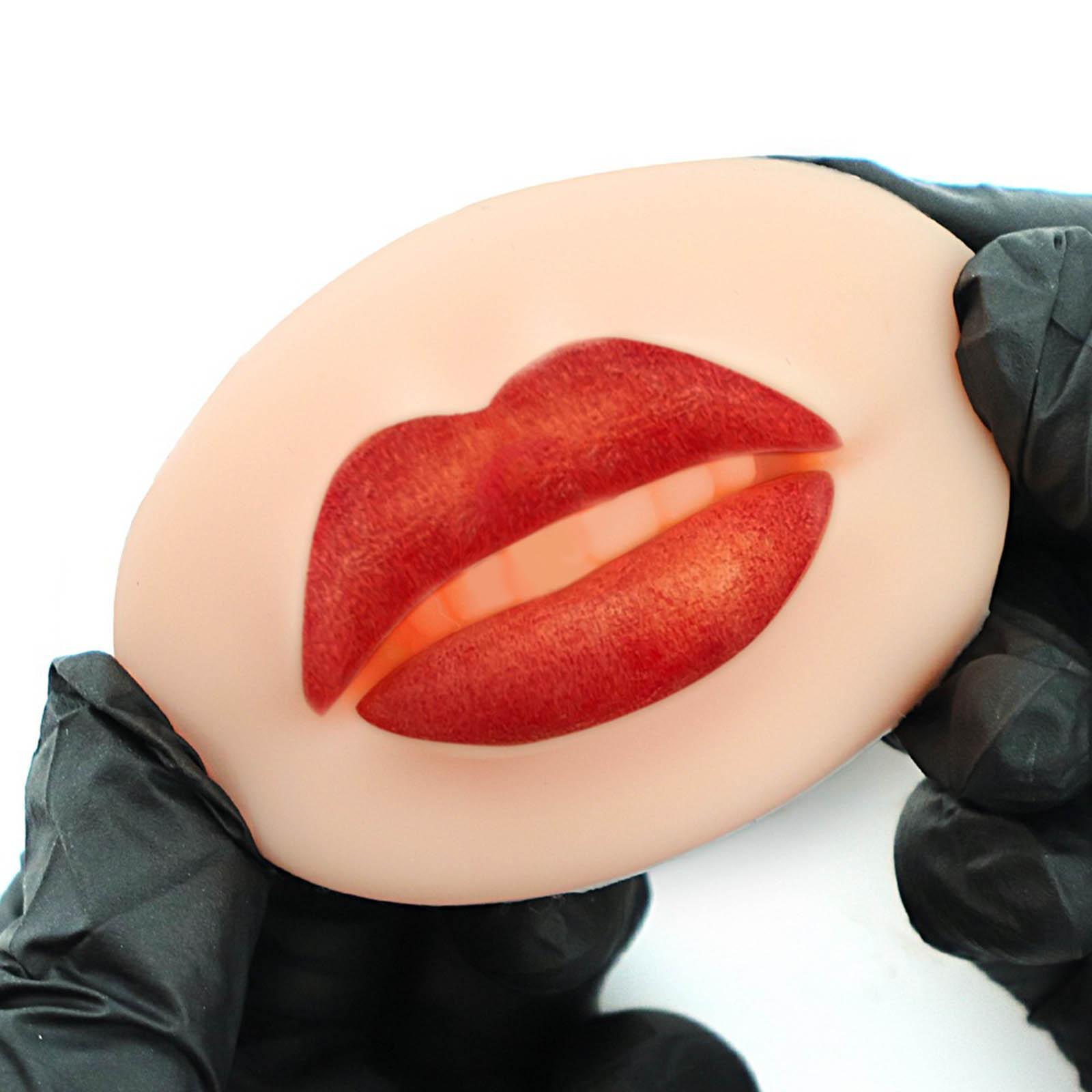 3x 5D Silicone Lips Practice Permanent Soft for Beginners Piercing Practice