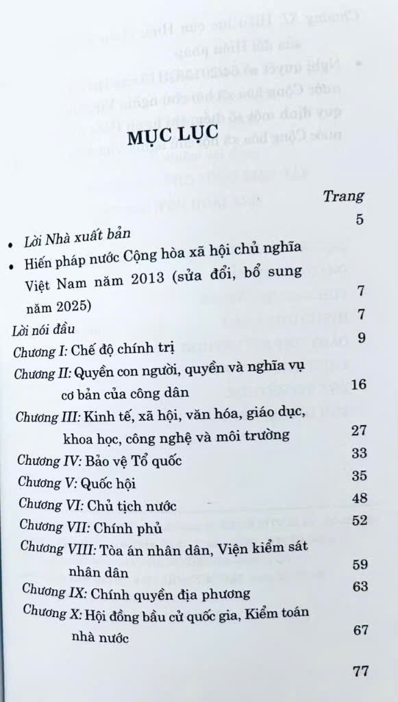 Hiến Pháp Nước Cộng Hoà Xã Hội Chủ Nghĩa Việt Nam Năm 2013 ( Sửa Đổi, Bổ Sung Năm 2025)