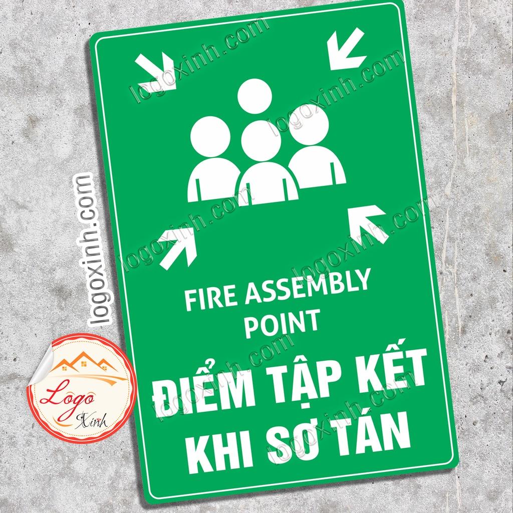 Tem Sticker Điểm Tập Kết Khi Sơ Tán, Nơi Tập Trung Khi Có Tình Huống Khẩn Cấp, Hỏa Hoạn, Dùng Cho Công Ty, Nhà Xưởng....