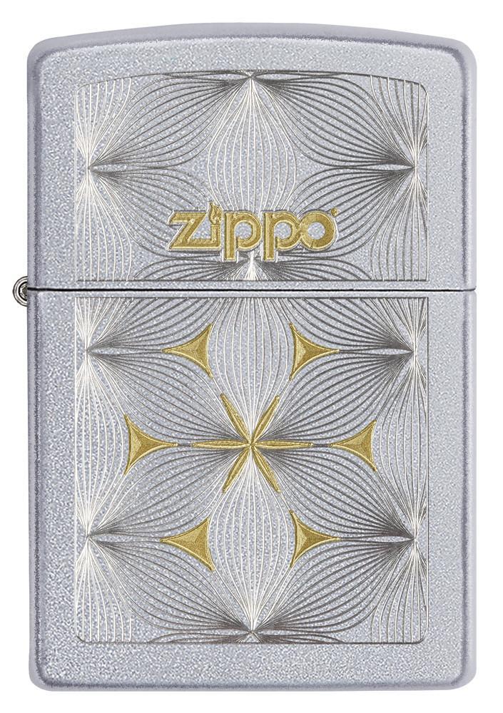 Bật Lửa Zippo Flowers Satin Chrome 29411