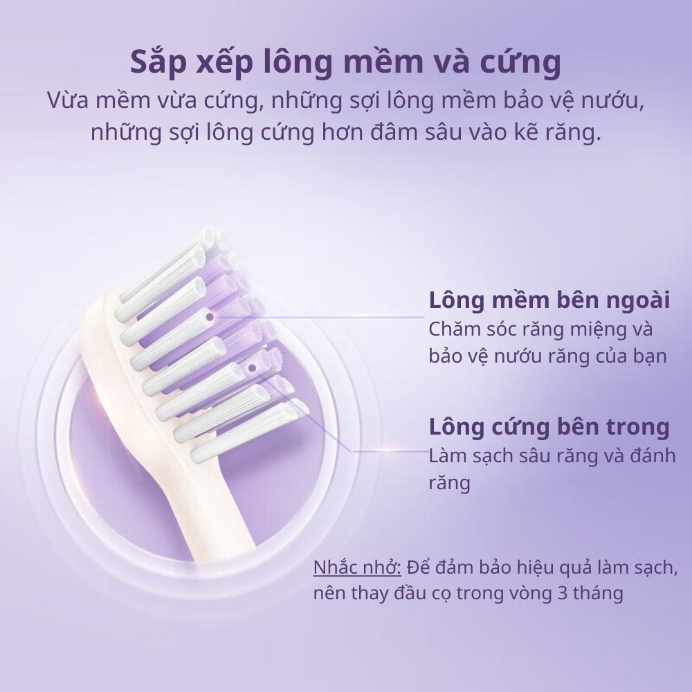 Bàn chải đánh răng điện Philips HX2411 với 3 chế độ làm sạch - Hàng nhập khẩu