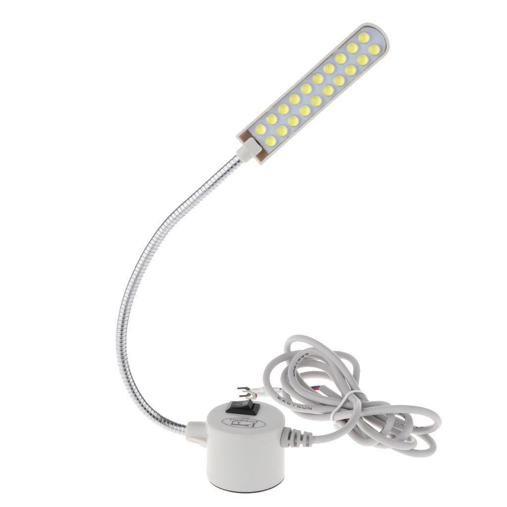 220V 20-Bulb Working Gooseneck Lamp With Magnetic Base for Sewing Machine