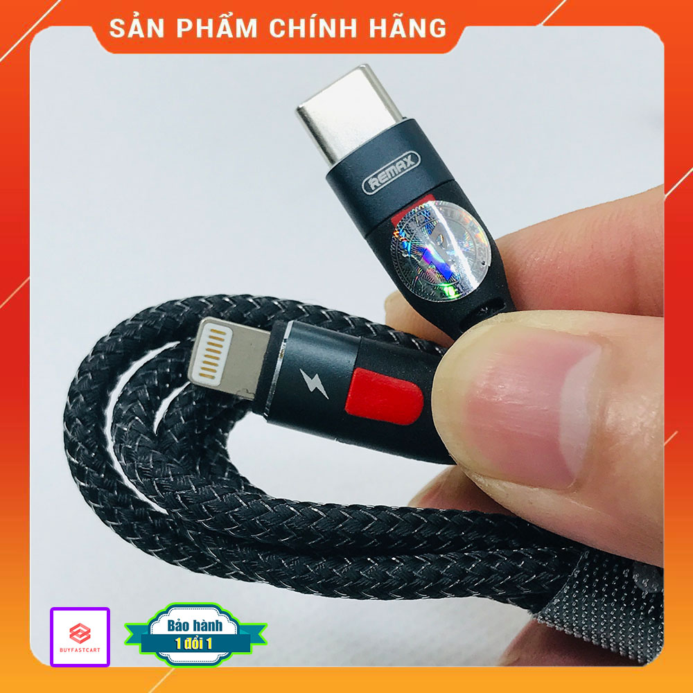 Cáp Sạc Nhanh 22.5w Cho iPhone Remax RC-188i Cổng Type C to Lightning - Hàng Chính Hãng