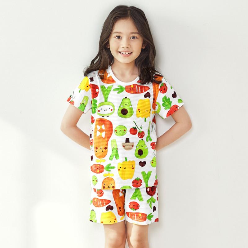 Bộ đồ ngắn tay mặc nhà cotton giấy cho bé gái U3020 - Unifriend Hàn Quốc, Cotton Organic
