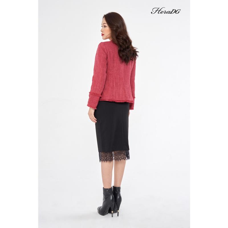 Áo khoác dạ nữ TWEED cổ nơ HeraDG - WKH20012