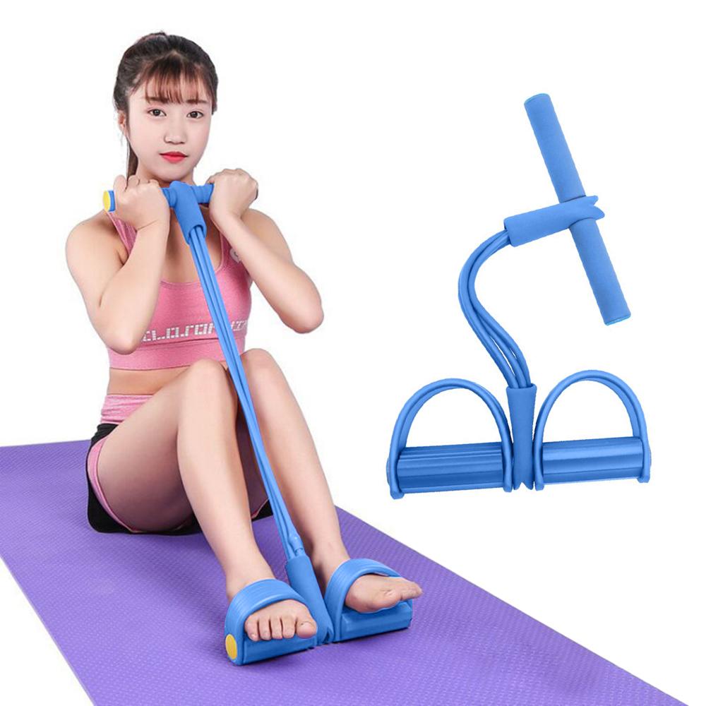 Dây kéo bàn chân 4 sợi, Dây kéo đa năng Dây tập thể dục đa năng cho phòng tập thể dục Yoga tại nhà
