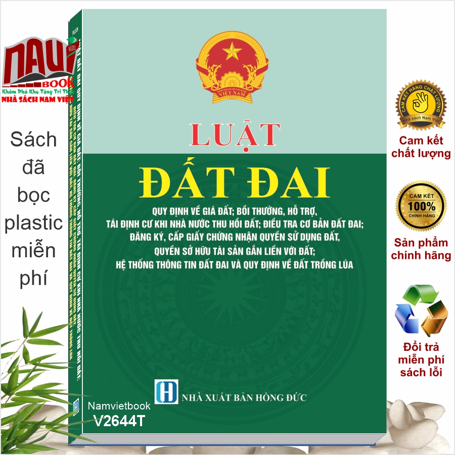 Sách Luật Đất Đai – Quy Định Về Giá Đất, Bồi Thường, Hỗ Trợ, Tái Định Cư Khi Nhà Nước Thu Hồi Đất