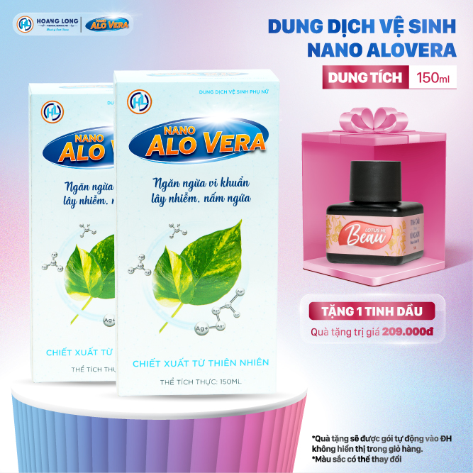 (Mua 2 Tặng 1 - Chọn Quà Trong Giỏ hàng) Dung Dịch Vệ Sinh Nano AloVera Chai Lớn (150ml) - Hỗ Trợ Điều Trị Viêm Nhiễm Phụ Khoa Nam Nữ Women