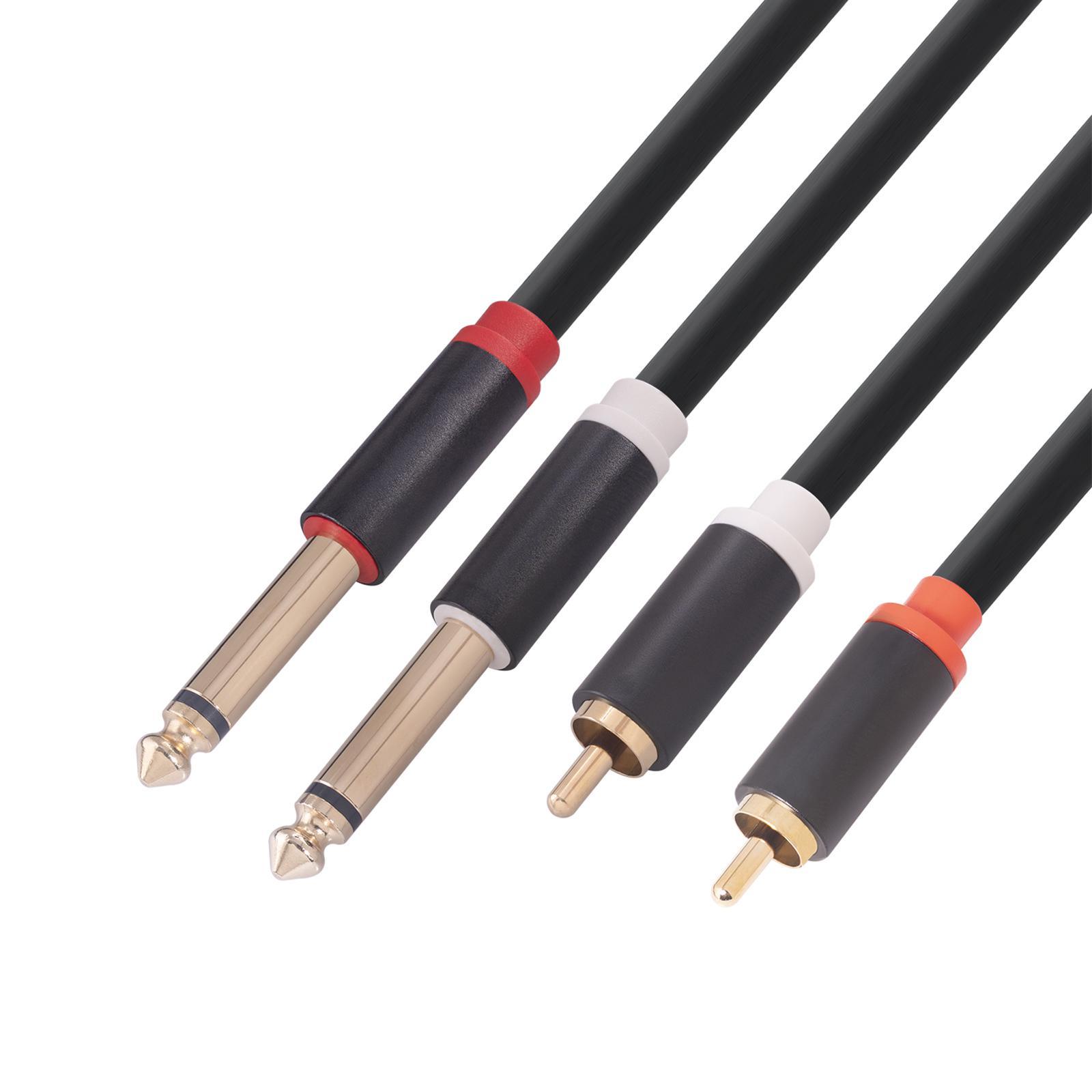 Dual 6.35mm to Dual Male Adapter Cable 1.5M