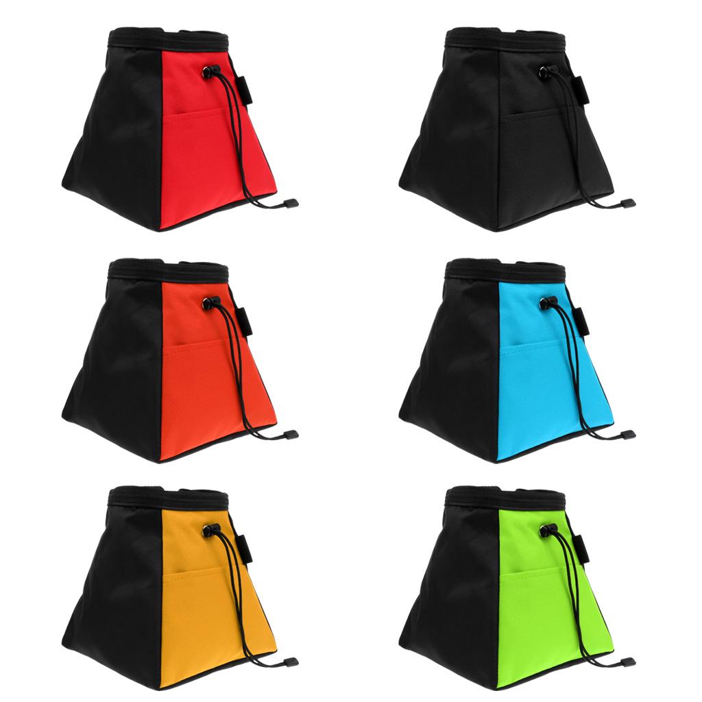 Rock Climbing Bouldering Weightlifting Chalk Storage Bag Bucket Pouch Black