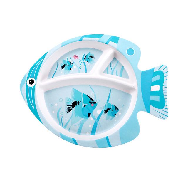 2021 Môi Trường Mới Sợi Tre Tự Nhiên Con Bát Hoạt Hình Ăn Tối Bộ Đồ Ăn Cho Bé Bộ Đồ Ăn Món Ăn