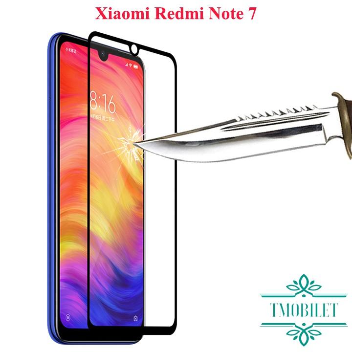 Kính Cường Lực  Dành Cho Điện Thoại Xiaomi Redmi Note 7/ Note 7 Pro Full MànFull Keo 9D - Miếng Dán Màn HÌnh Cao Cấp - Màu Đen