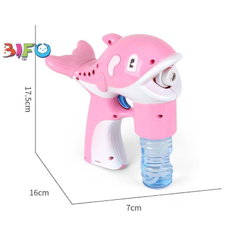 Súng đồ chơi bắn bong bóng xà phòng hình cá heo cho bé - Yumeshop94