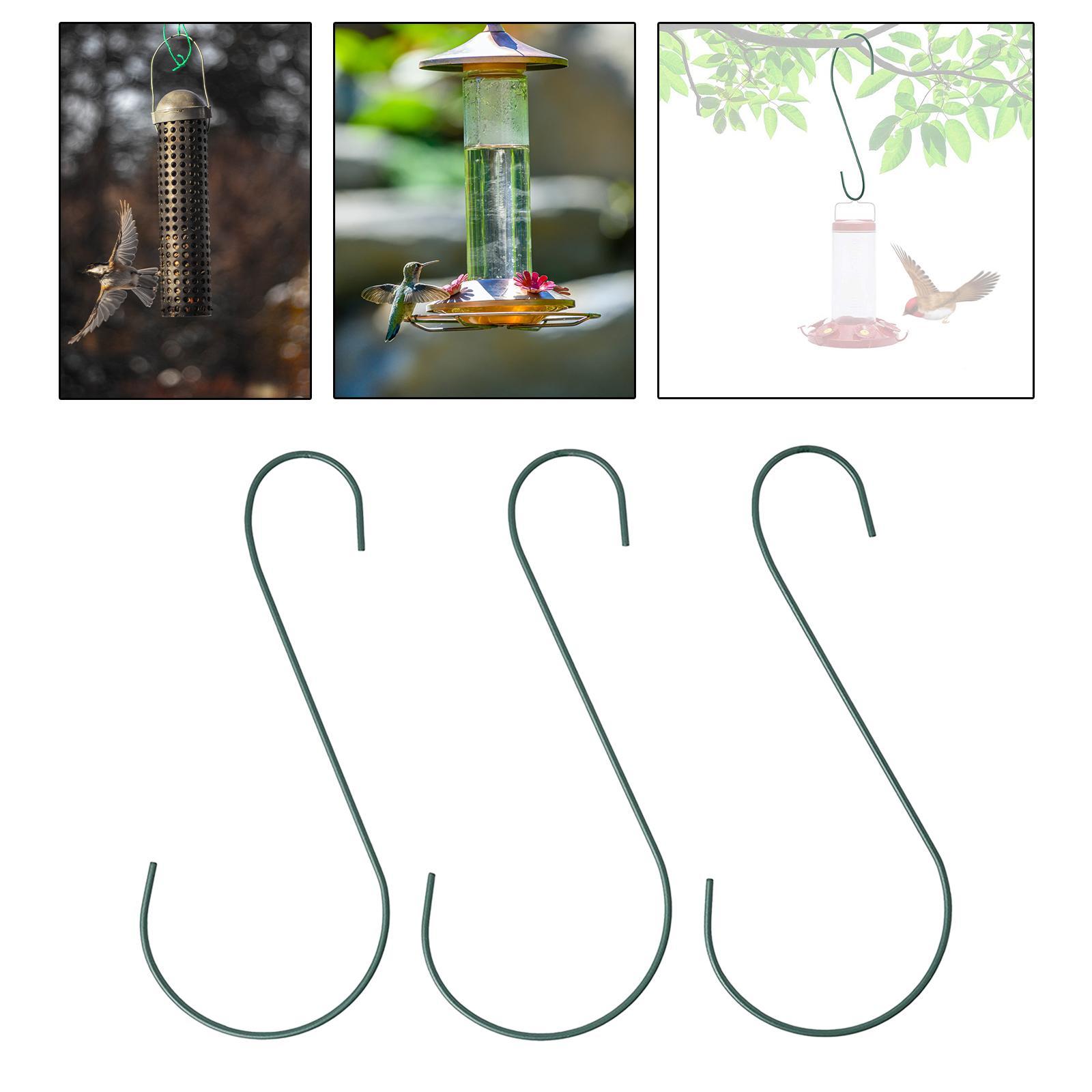 3Pcs S Shaped Hook Bird Cage Hanger for Garden Patio Home