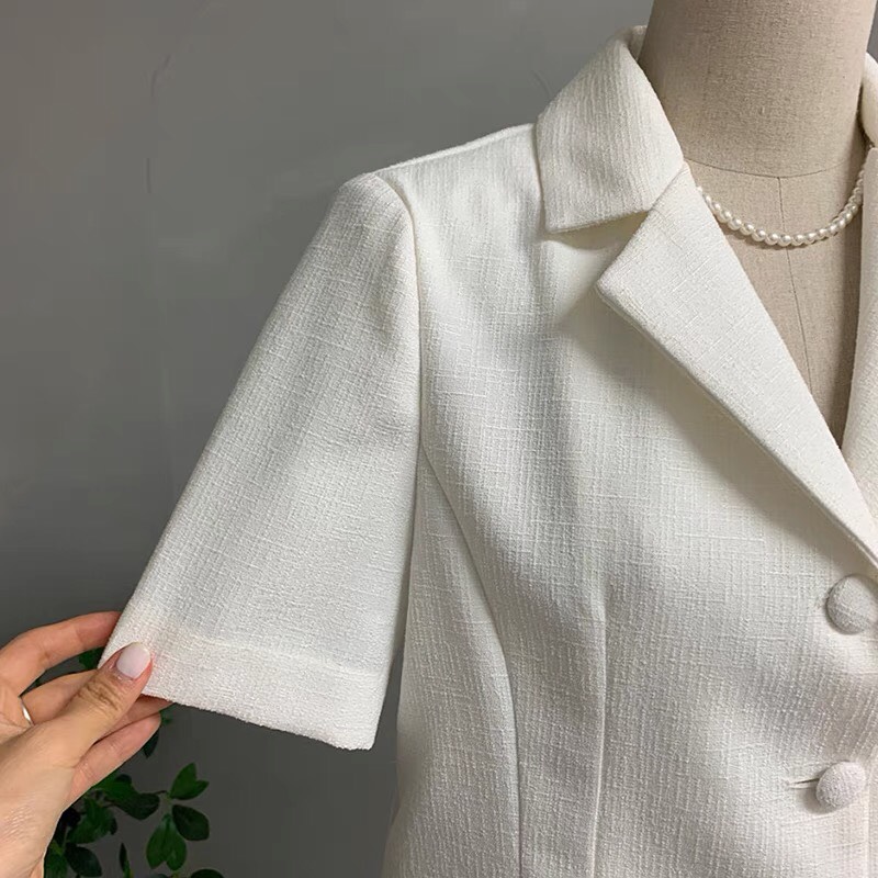 Áo vest nữ tay cộc chất liệu dạ cao cấp sang trọng áo blazer nữ chiết eo vô cùng tôn dáng phù hợp đi làm đi chơi