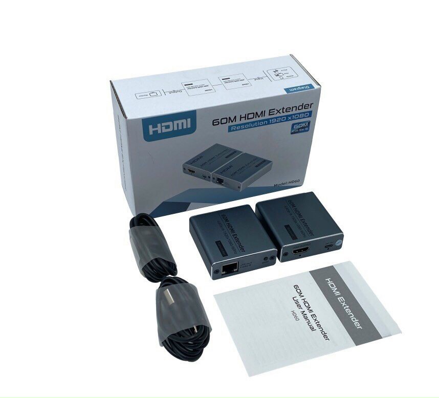 Bộ kéo dài HDMI-J45 qua dây mạng lan 50M-Cat5e/60M-Cat6