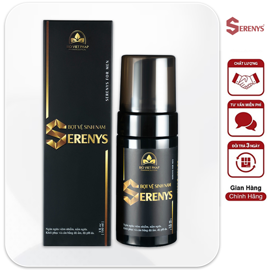 Combo 2 chai bọt vệ sinh khử, ngăn ngừa nấm ngứa nam giới Serenys 100ml