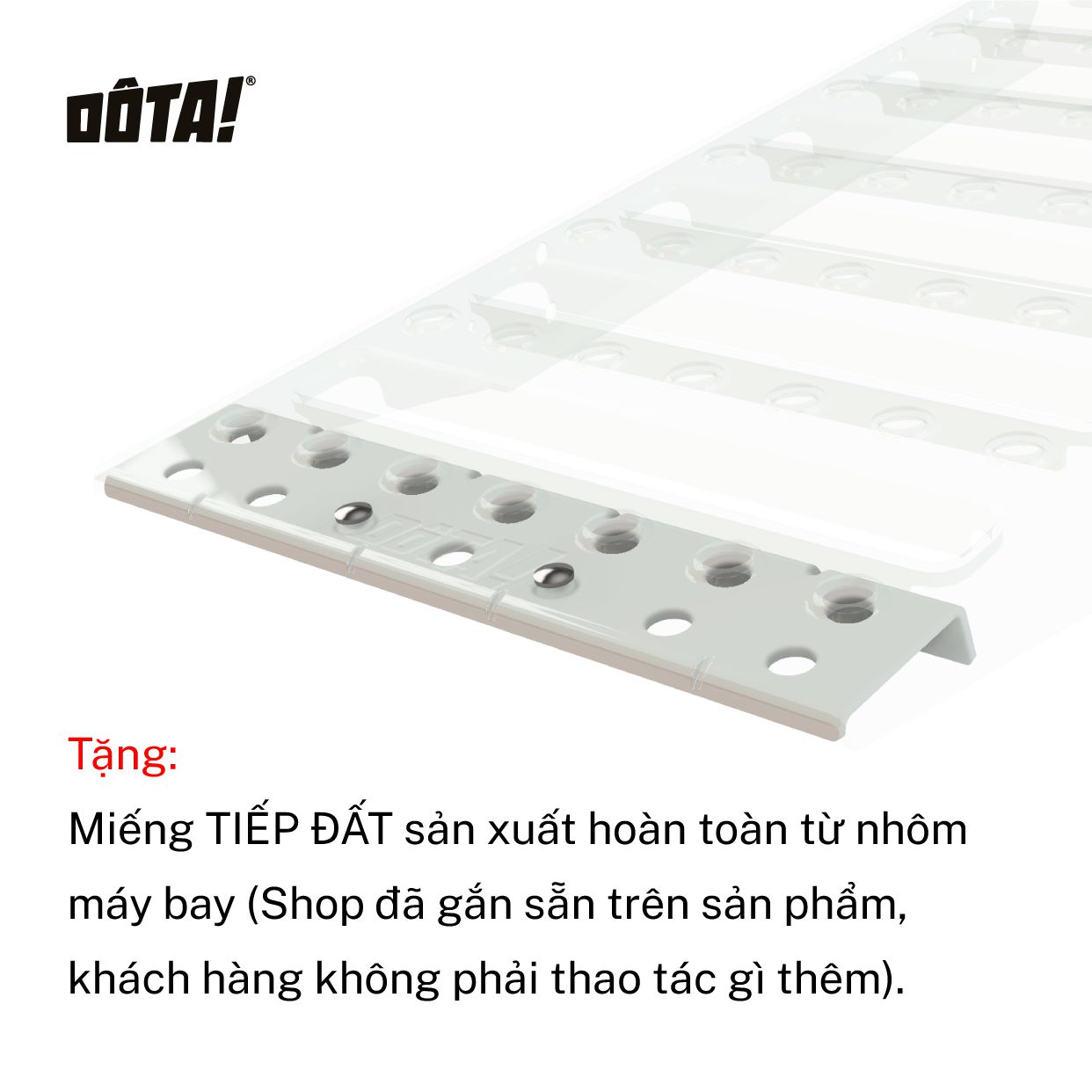 Dốc Lên Xe Máy (Cầu Dắt Xe Máy) DÔTA DURA 216x30CM (Tặng miếng Tiếp đất)