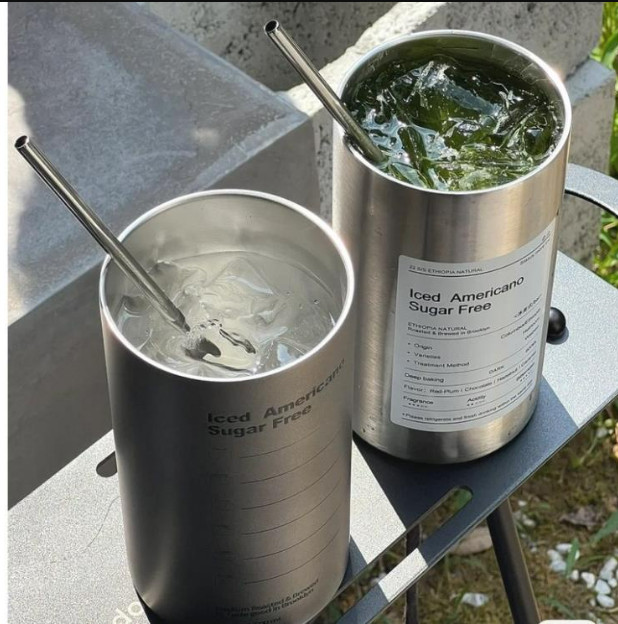 Ly giữ nhiệt inox Americano 600ml chuẩn 304 cao cấp, cốc giữ nhiệt uống cafe, trà sữa tặng kèm ống hút G428-LyGN600A