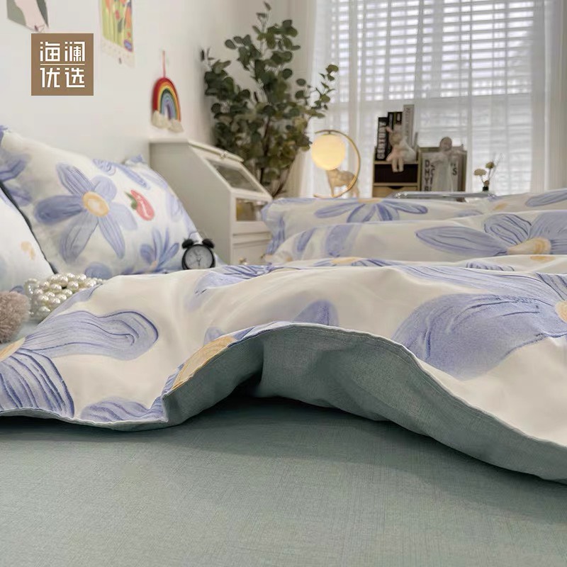 Bộ chăn ga gối poly cotton 4 món hàng nhập cực đẹp