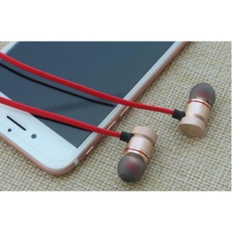 Tai nghe bluetooth tai nghe siêu bass hỗ trợ chơi thể thao có dây quàng qua cổ tai nhét không dây