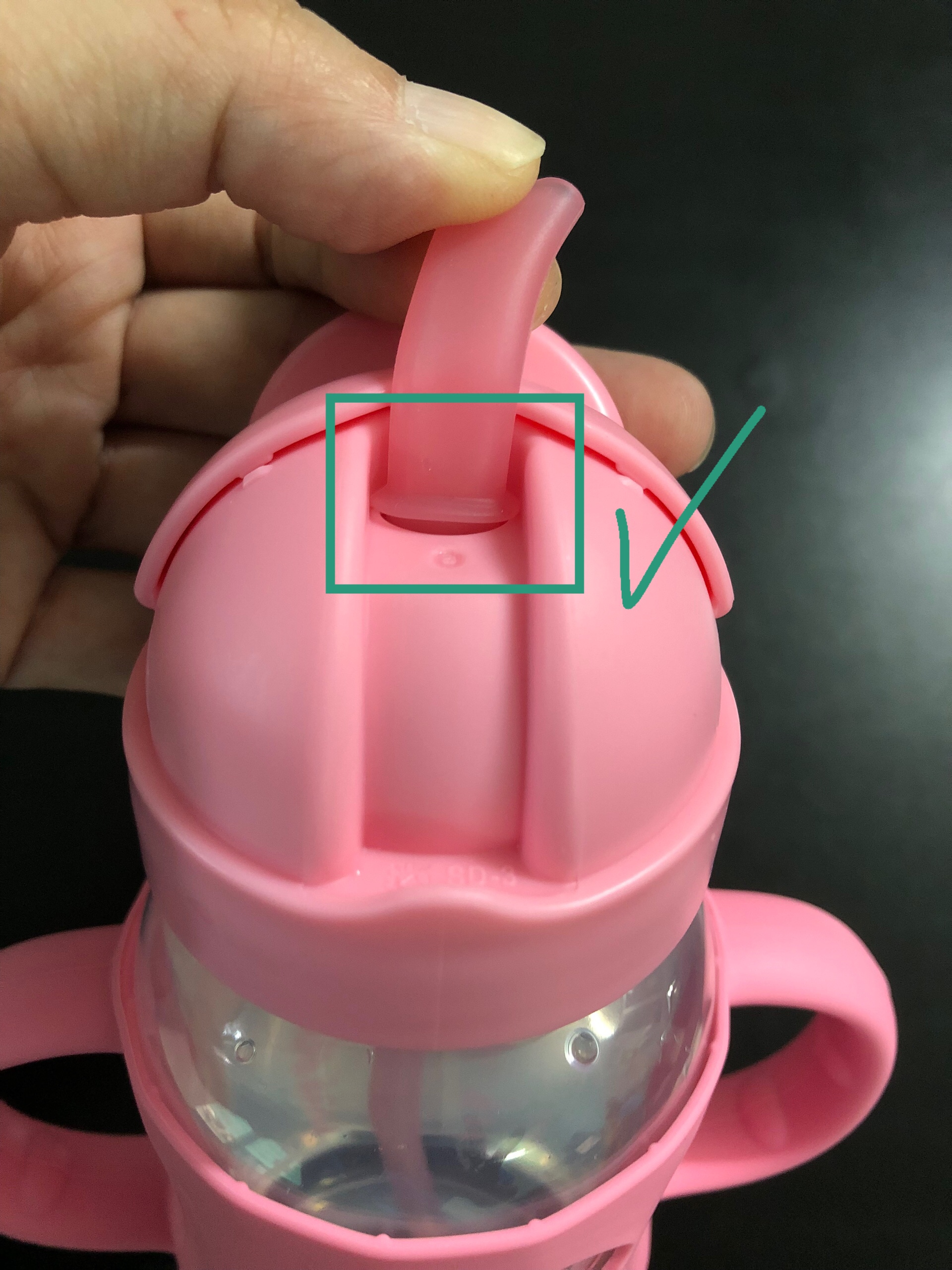 [ WB91011 ] Bình sữa chuyển tiếp, có ống hút silicone và hai tay cầm, cổ rộng, nhựa PP, 270ml