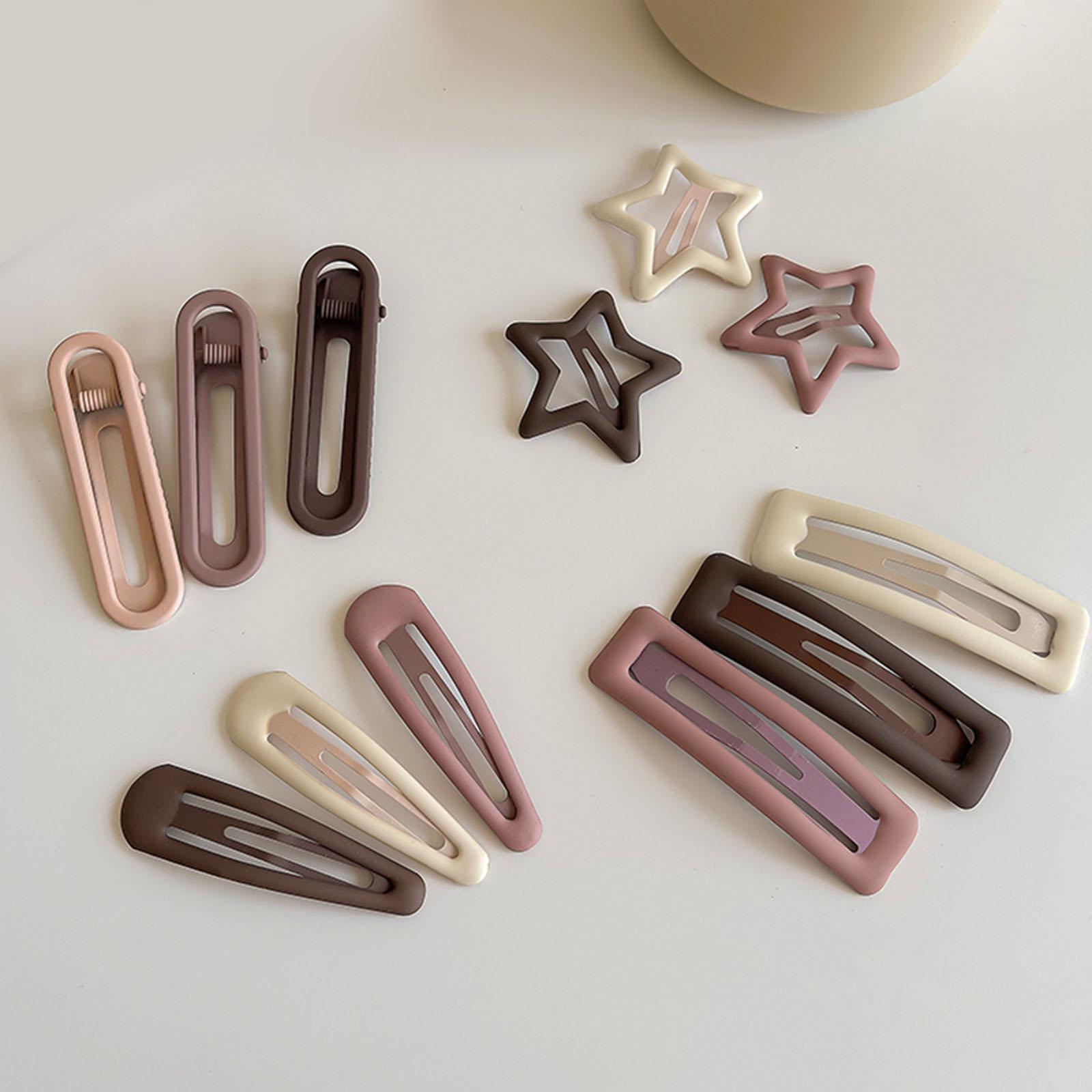 6 Pieces Metal Snap Hair Clips Hairpins Elegant Hair Barrettes for Leisure Casual