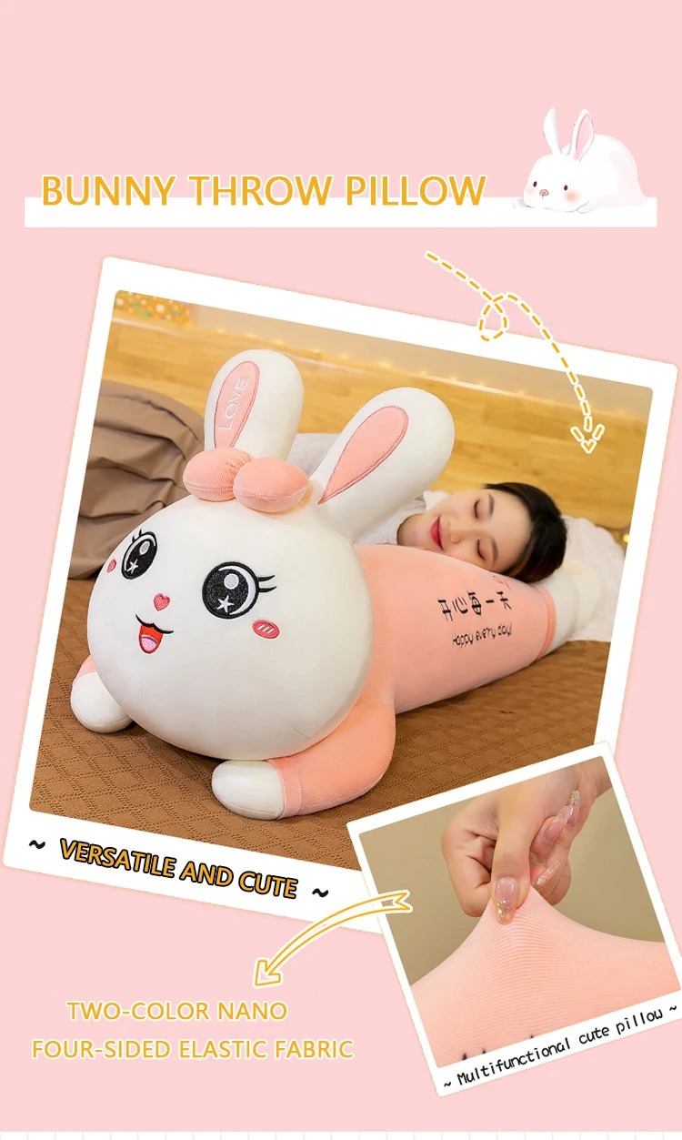 Thú nhồi bông thỏ mặc váy nằm dễ thương - Size từ 60cm đến1m - Quà tặng gấu bông thỏ mặc váy đáng yêu