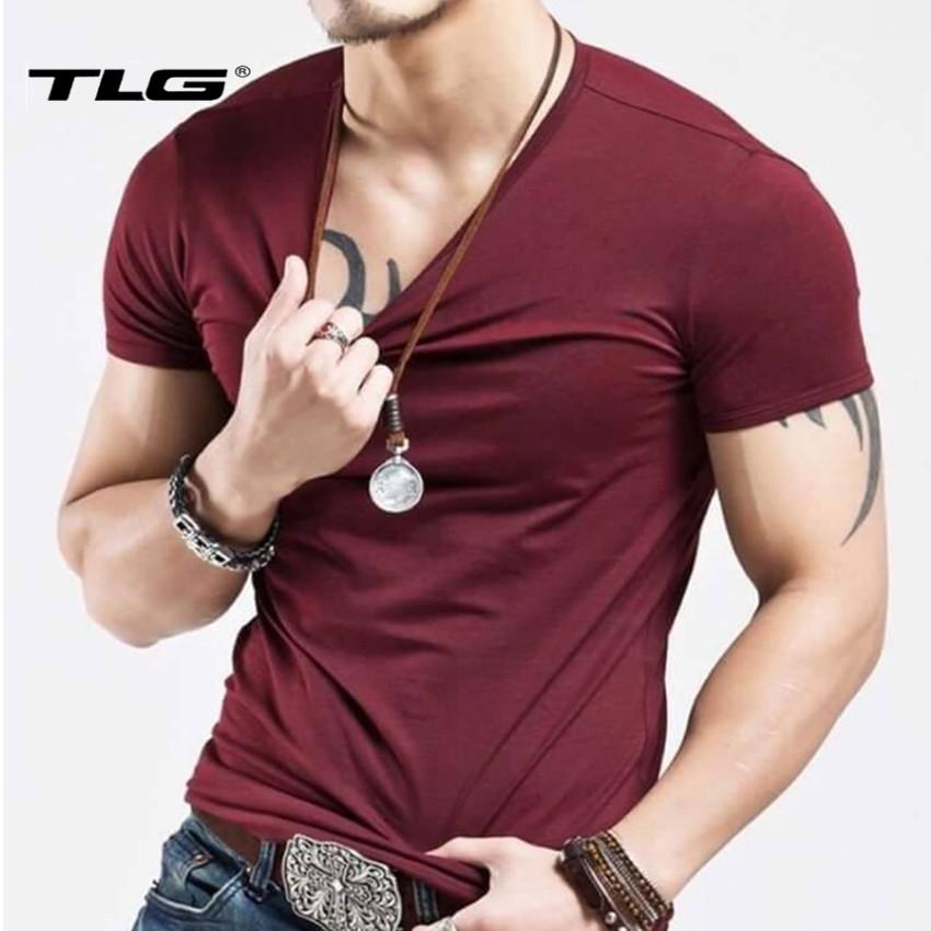 Áo thun nam body cổ ngẫu nhiên  206377