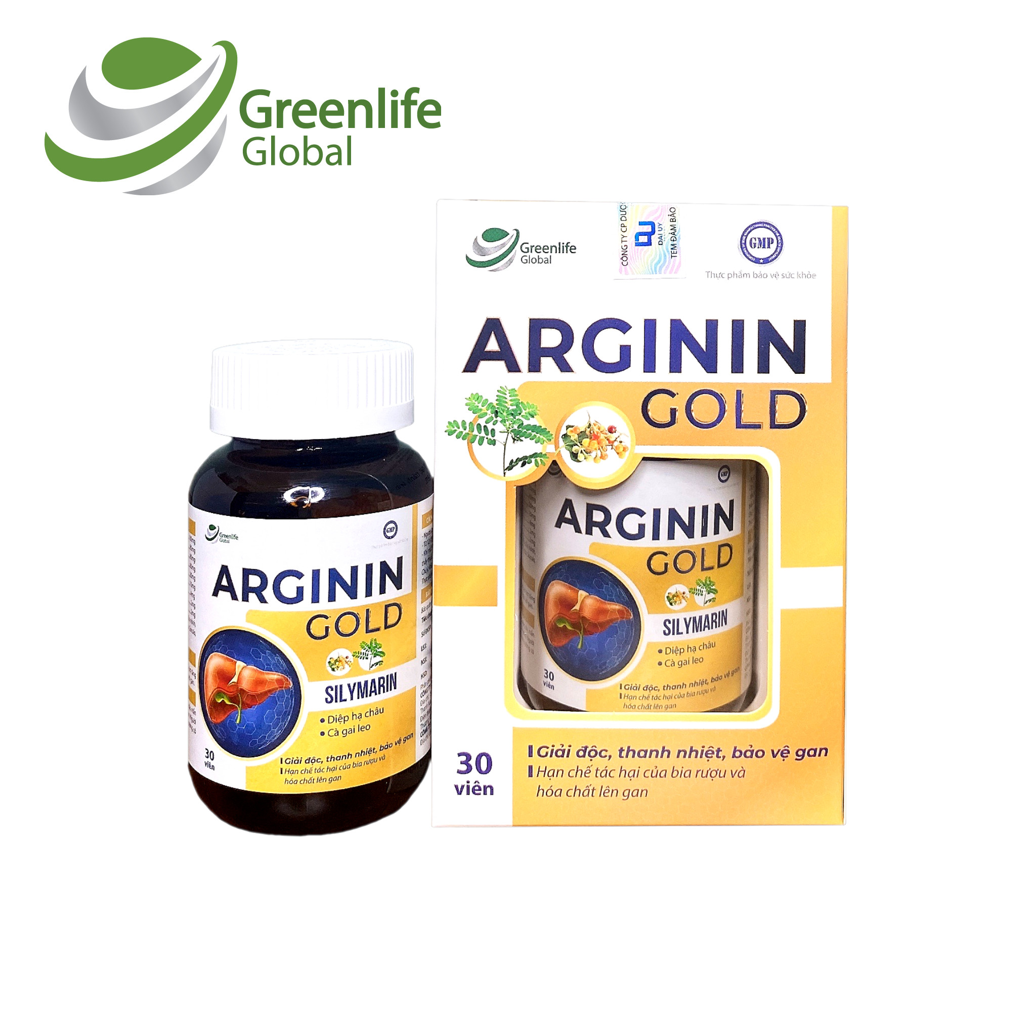 Bổ gan Arginin Gold GreenLife - Thanh nhiệt, giải độc, bảo vệ gan