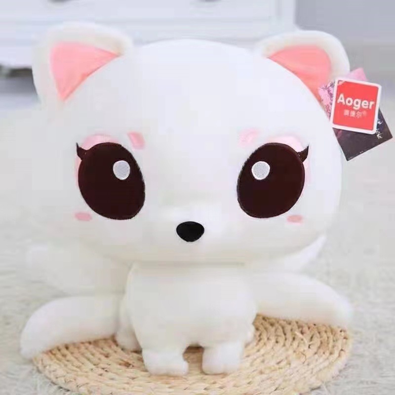 Gấu Bông Hồ Ly Tinh, Hồ Ly 9 Đuôi Tuyệt Đẹp Hot (10cm---&gt;30cm) Cáo Trắng 9 Đuôi Cửu Vỹ Hồ Trong Tam Sinh Tam Thê, Hàng Cao Cấp