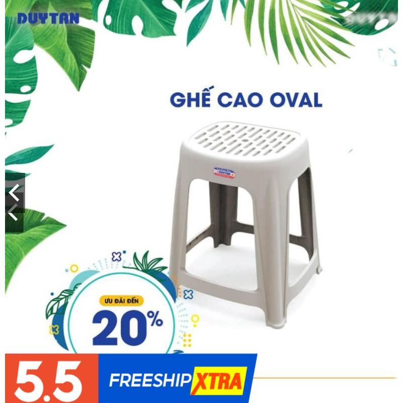 combo 2 ghế nhựa cao oval Duy Tân