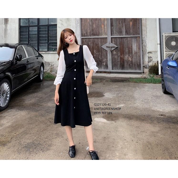 Q121120 ĐẦM SUÔNG CHỮ A CỔ VUÔNG