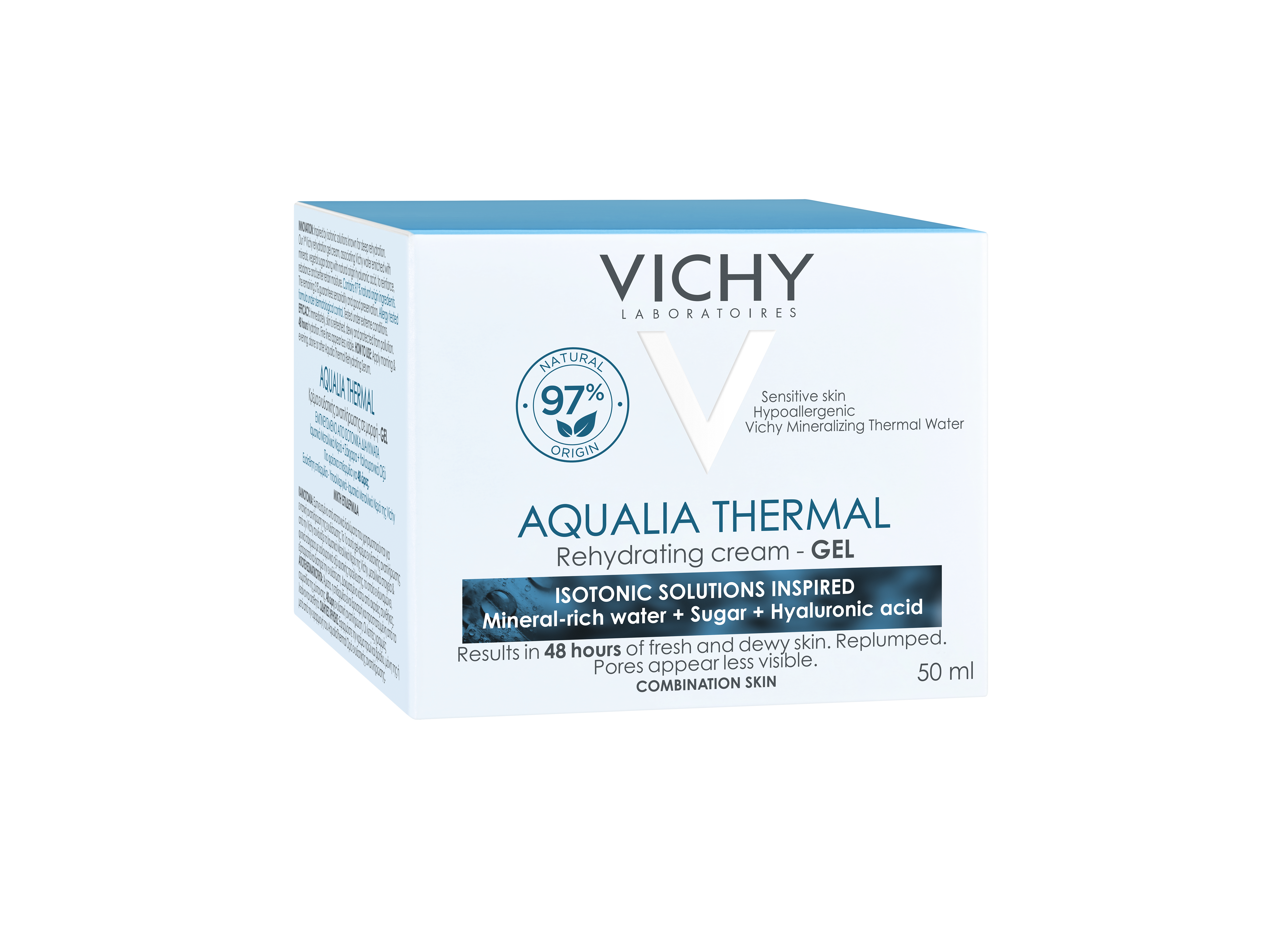 Gel Dưỡng Ẩm Giúp Da Dịu Mát Cho Da Thường, Da Hỗn Hợp & Da Nhạy Cảm Vichy Aqualia Thermal Rehydrating Gel Cream (50ml) - MB066000