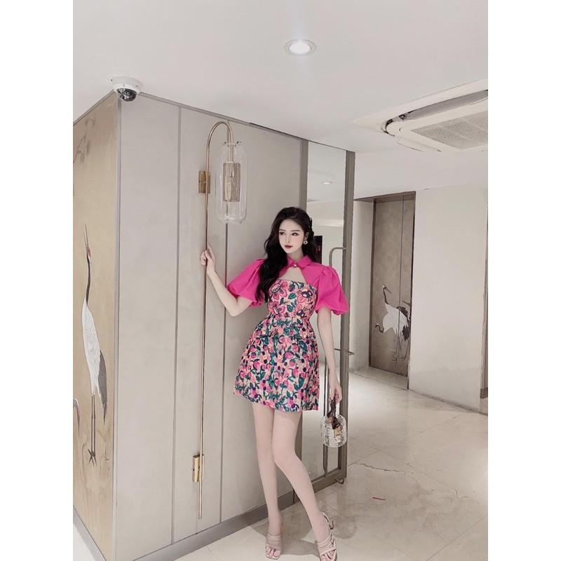 ĐẦM GẤM HOA PHA TAY BỒNG