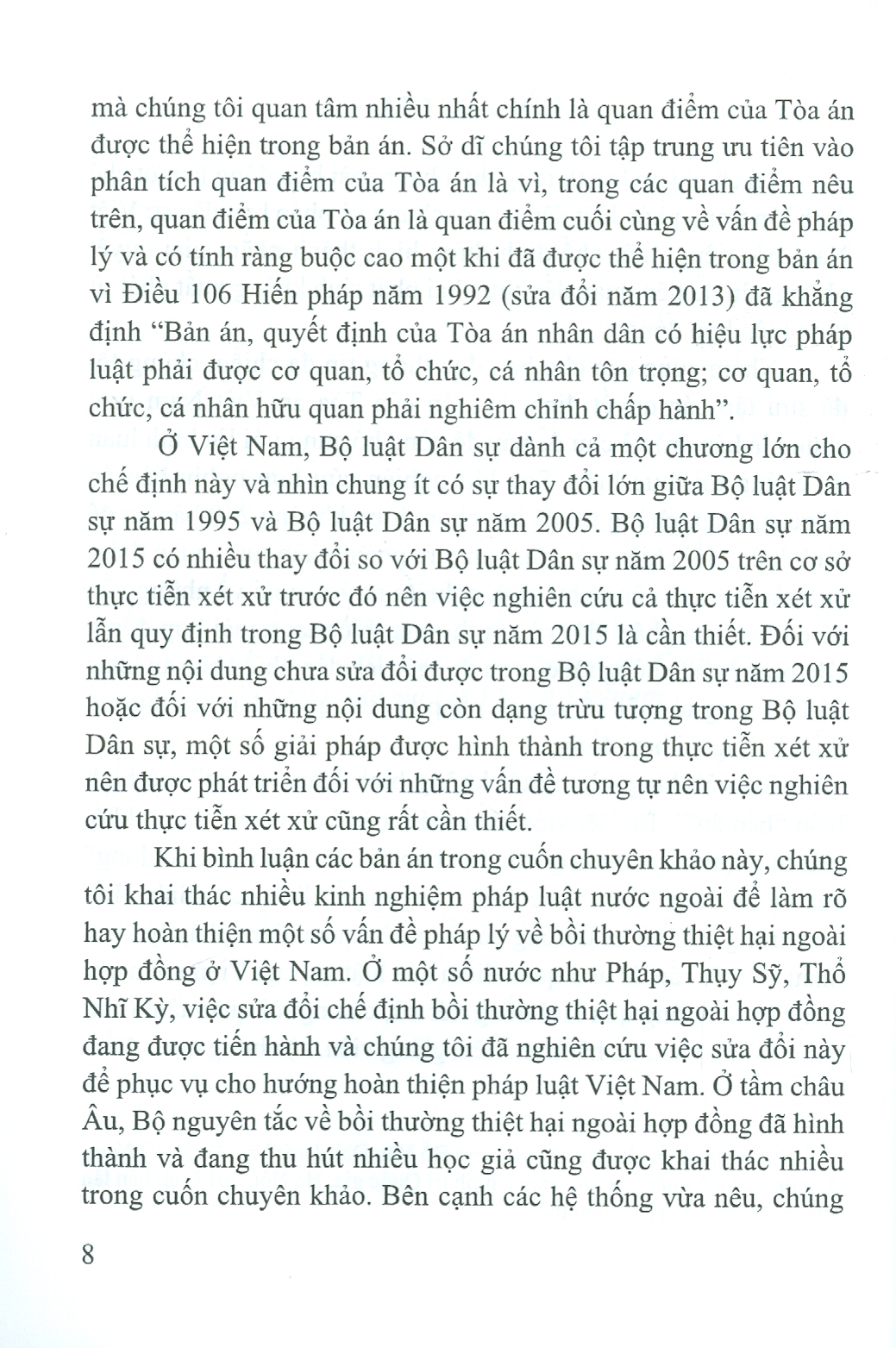 LUẬT BỒI THƯỜNG THIỆT HẠI NGOÀI HỢP ĐỒNG VIỆT NAM - BẢN ÁN VÀ BÌNH LUẬN ÁN - TẬP 1