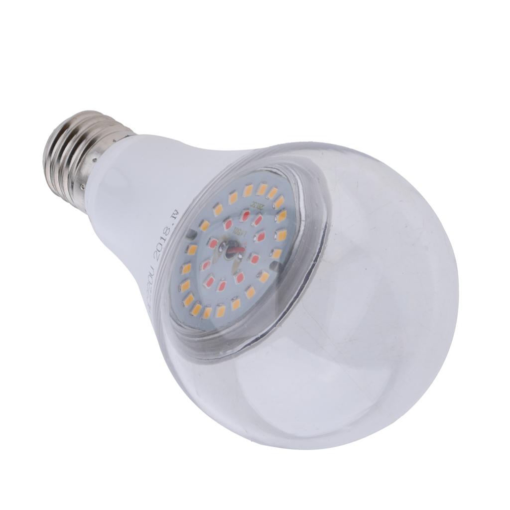3xE27 Base LED Grow Light Bub Fruit Flower Plant Grow Lamp for Indoor Plants  Warm White_15W