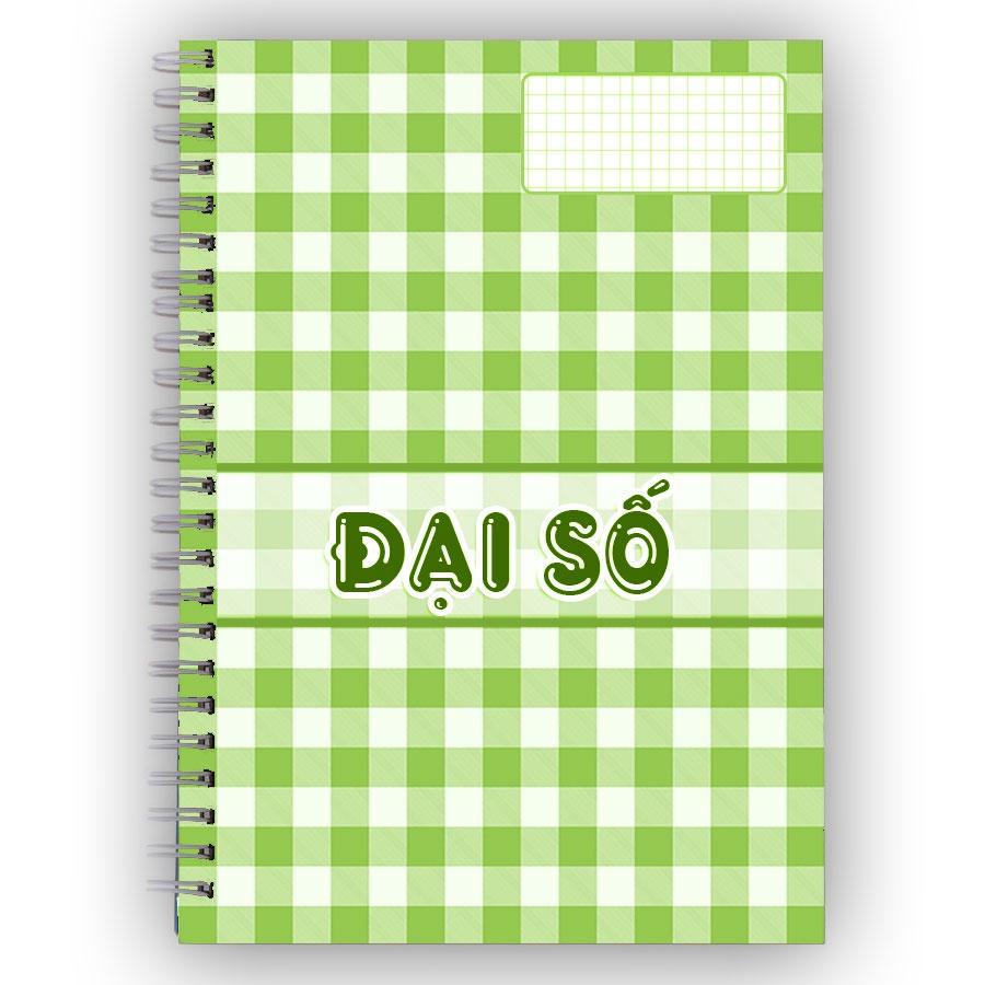 Sổ lò xo tên môn học B5 80 120 160 trang ruột kẻ ngang caro Self Planner, tên màu bìa theo yêu cầu