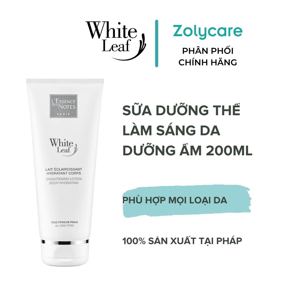 Sữa Dưỡng Thể Sáng Da Dưỡng Ẩm White Leaf Brightening Lotion Body Hydra, 200ml