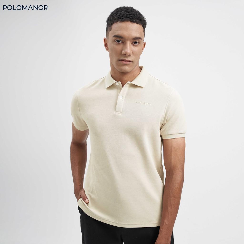 Áo Polo nam có cổ BASIC-BEIGE vải cá sấu cotton CMC, nam tính, chỉn chu, sang trọng - POLOMANOR