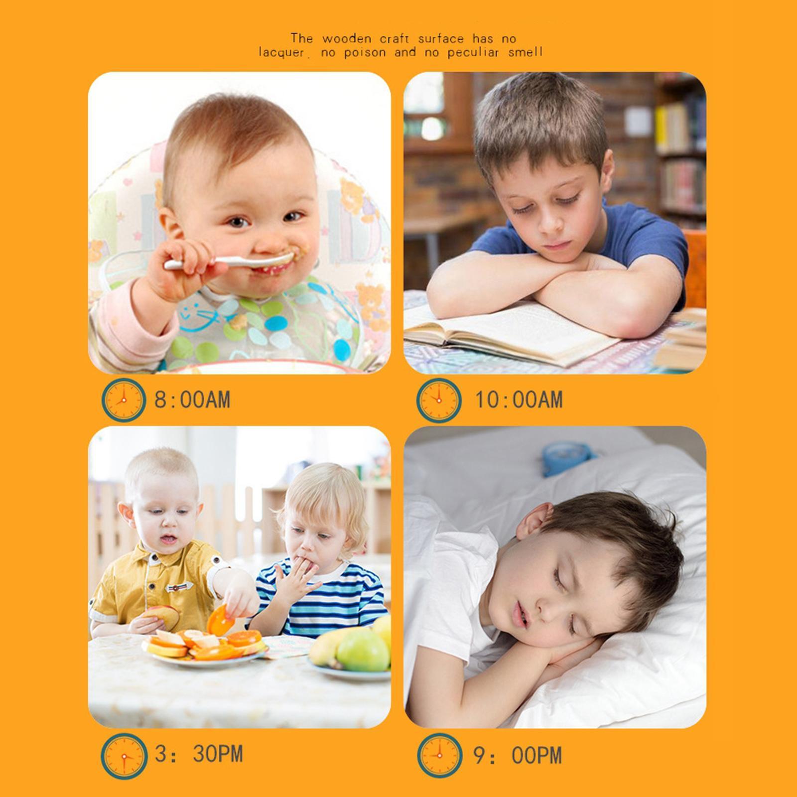 Montessori Wooden Clock Toy Teaching Aids Toys for Kids Preschool