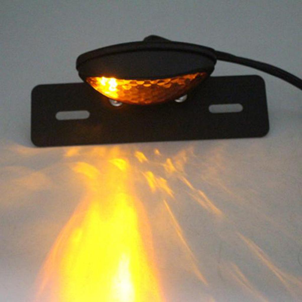 12V 14-LED Motorcycle Turn Signal Brake License Plate Integrated Tail Light