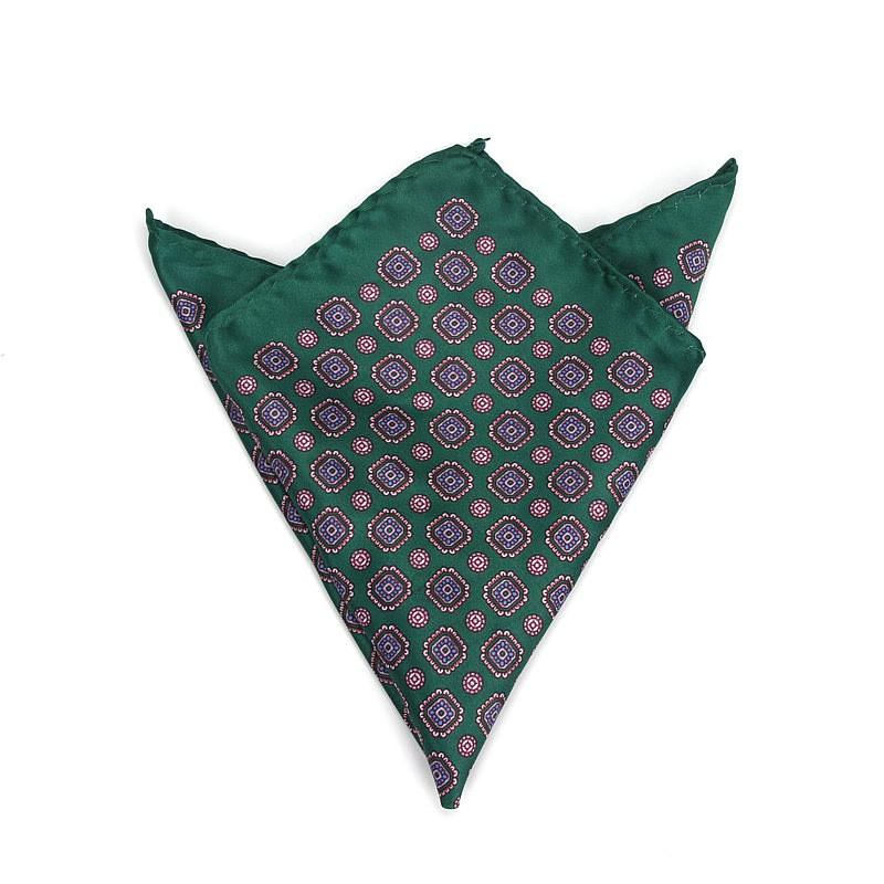 Khăn cài áo vest cho nam _Pocket square họa tiết ô vuông